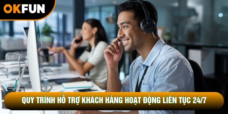 Quy trình hỗ trợ khách hàng hoạt động liên tục 24/7 Quy trình hỗ trợ khách hàng hoạt động liên tục 24/7